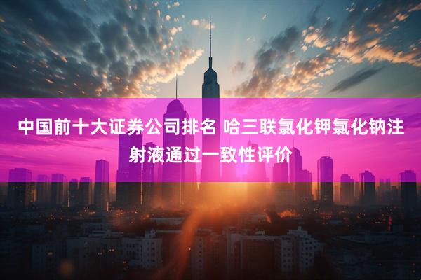 中国前十大证券公司排名 哈三联氯化钾氯化钠注射液通过一致性评价